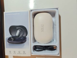 Auriculares Inalámbricos Deportivos Beige/Plata