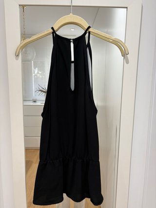 Top Zara Negro y beige