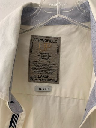 Camisa Springfield Talla L Slim Fit Blanca