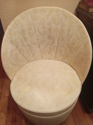 Sillón vintage beige tela