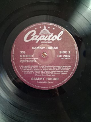 Sammy Hagar LP Vinilo