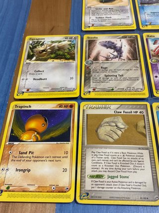 14 cartas pokémon EX SANDSTORM inglés