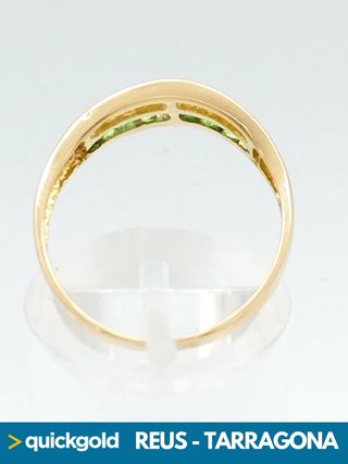 040-01-00713 ANILLO ORO 18K  CIRCONITAS T16