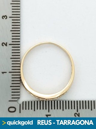 040-01-00713 ANILLO ORO 18K  CIRCONITAS T16