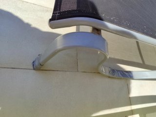 Hamaca de piscina tela y metal.  10€ cada una