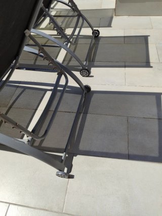 Hamaca de piscina tela y metal.  10€ cada una