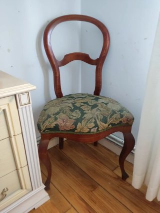 Silla Vintage Madera y Tela