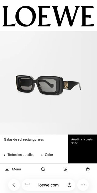 Gafas de Sol Loewe Negras y Doradas
