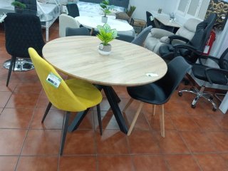 Mesa redonda 120cm patas metal