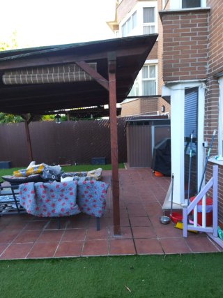 Pérgola de madera gratis.
