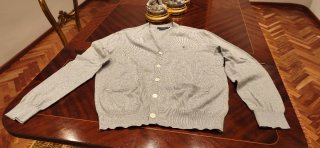 REBECA CÁRDIGAN, POLO RALPH LAUREN, GRIS, TALLA L.