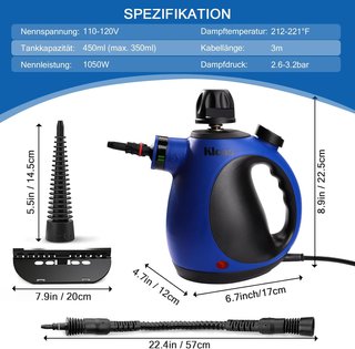 Limpiador Vapor Klona 1050W