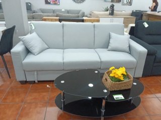 Sofá Cama Gris 210cm con Arcón