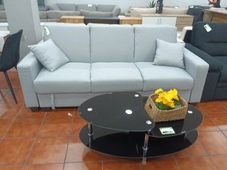 Sofá Cama Gris 210cm con Arcón
