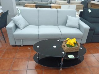Sofá Cama Gris 210cm con Arcón