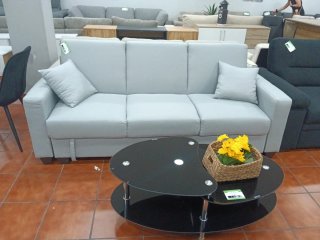 Sofá Cama Gris 210cm con Arcón