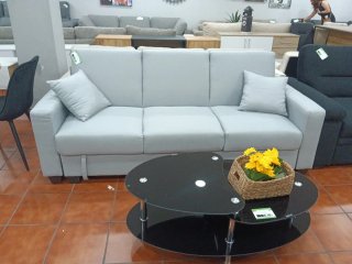 Sofá Cama Gris 210cm con Arcón