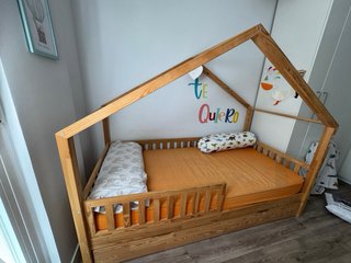 Cama infantil Montessori madera Mon lit cabane