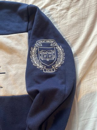 Sweatshirt Yale University Azul e Branco