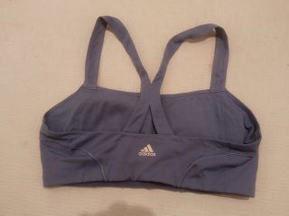 Adidas - Top Sportivo Donna Yoga Bra Blu. Small