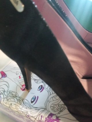 Zapatos Refresh Peep Toe Negros Tacon Talla 37