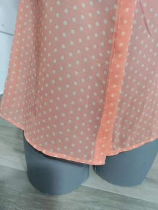 Blusa Zara S sin mangas topos coral
