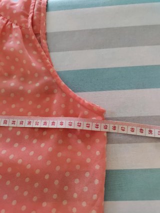Blusa Zara S sin mangas topos coral