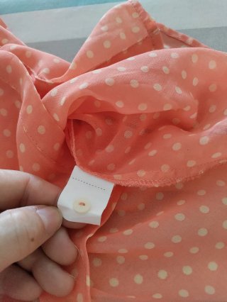 Blusa Zara S sin mangas topos coral