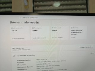 HP Elitedesk 800 G5 i5 9500T 250GB SSD 4GB RAM