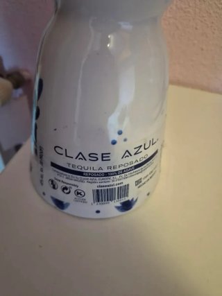 Botella Cerámica Clase Azul Pintada a Mano