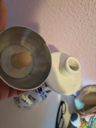 Botella Cerámica Clase Azul Pintada a Mano
