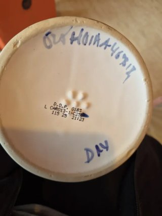 Botella Cerámica Clase Azul Pintada a Mano