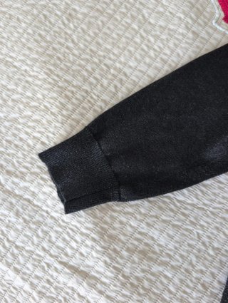 Jersey fino brillos Mango negro