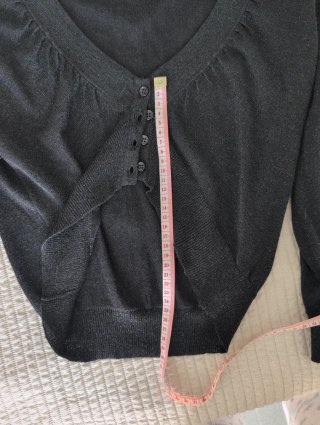 Jersey fino brillos Mango negro