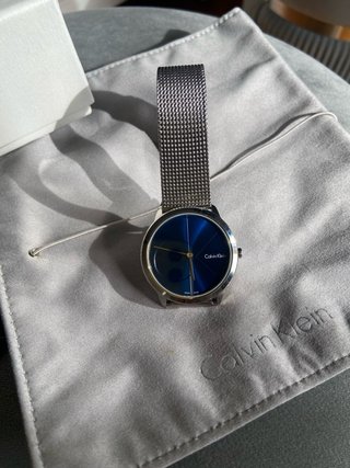 Relógio Calvin Klein Azul e Prata
