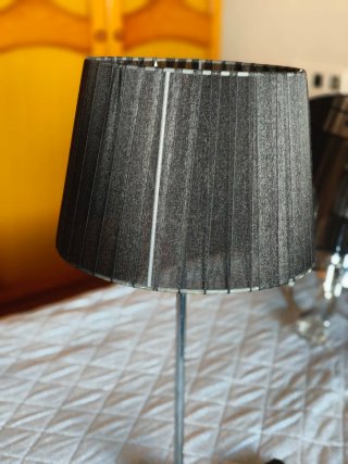 Lámpara de mesa tela y metal Lampara de noche