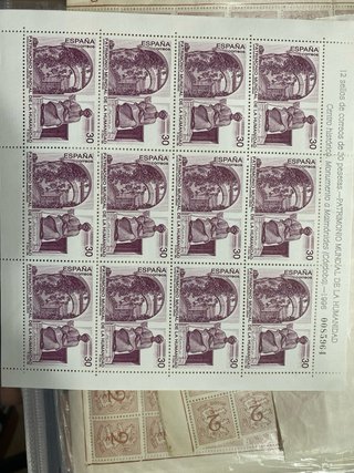 3 Hojas Sellos España Patrimonio Mundial 1996