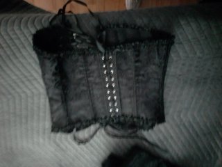 Corpiño Corset Negro con Mangas ideal pirata Elda