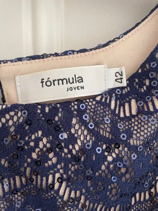 Vestido fiesta azul T.40