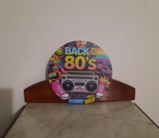 Targhetta metallo stile anni '80