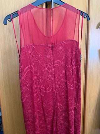 Vestido fiesta Talbot Runhof rojo talla M