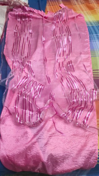 Coppia tendine rosa e bianche