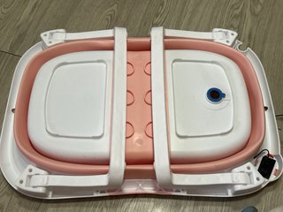 Bañera Plegable Bebé Rosa y Blanca