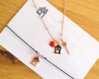 Set collana e bracciale casa cuore