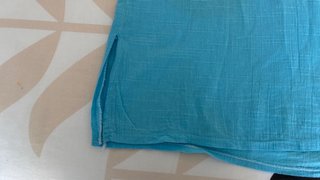 Camisola playera azul bordada