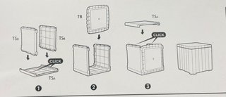 Nuova scatola/tavolo da esterno nero in plastica
