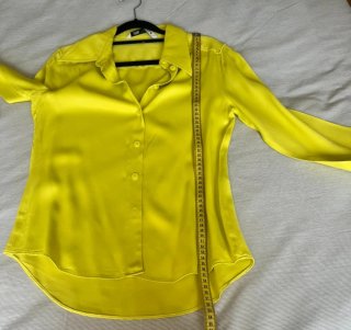 Camisa Zara fluor tejido fluido T38