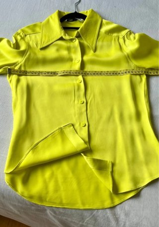 Camisa Zara fluor tejido fluido T38