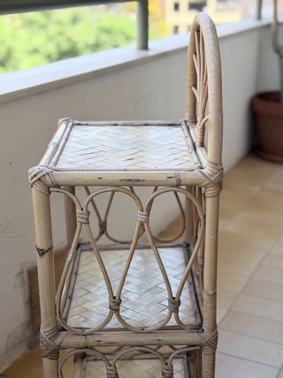 Mueble caña bambú y mimbre 3 estantes