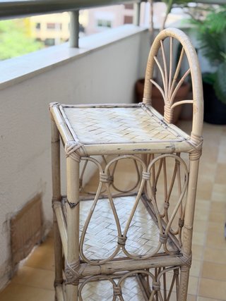 Mueble caña bambú y mimbre 3 estantes